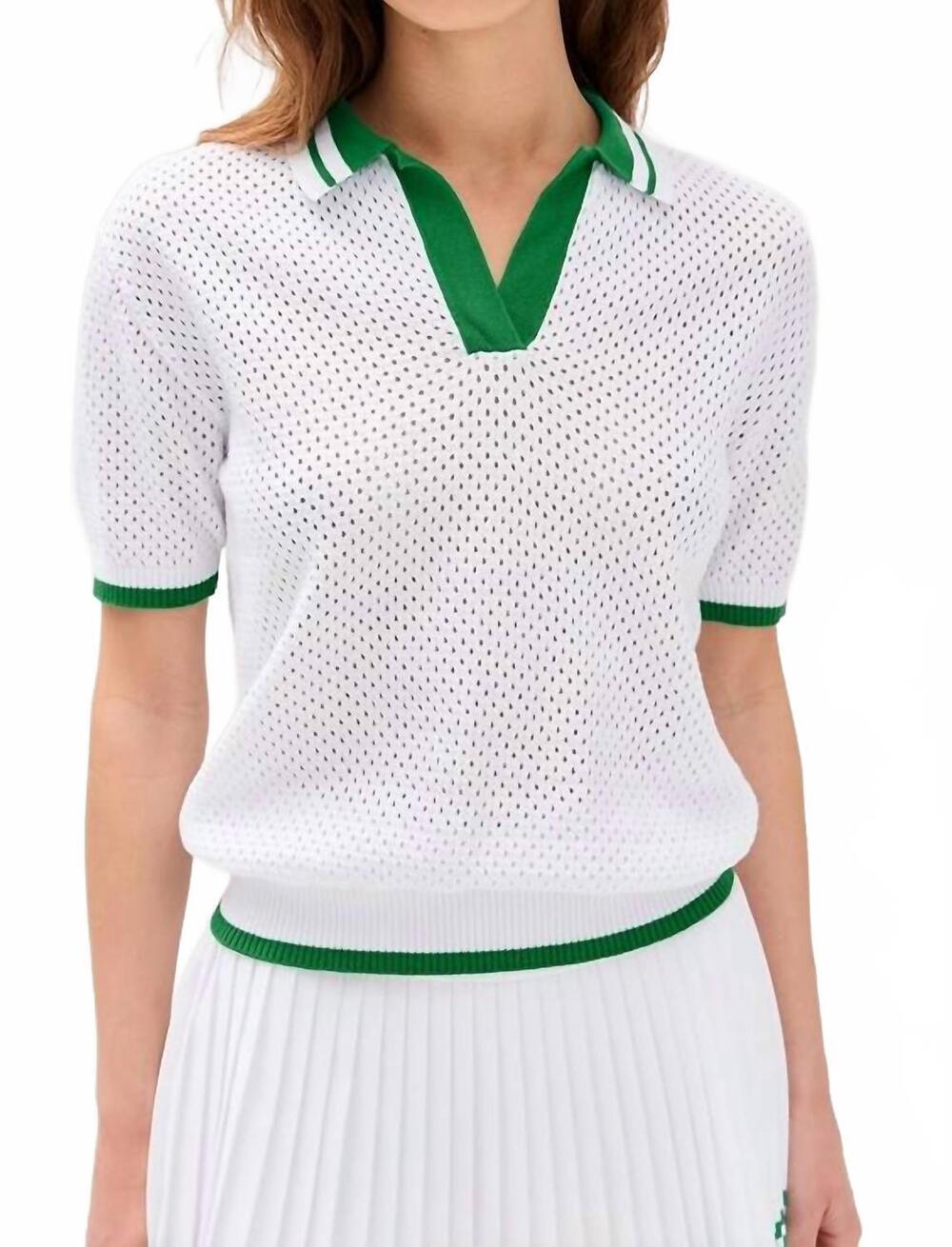NEW BEACH RIOT giana top in courtside white
